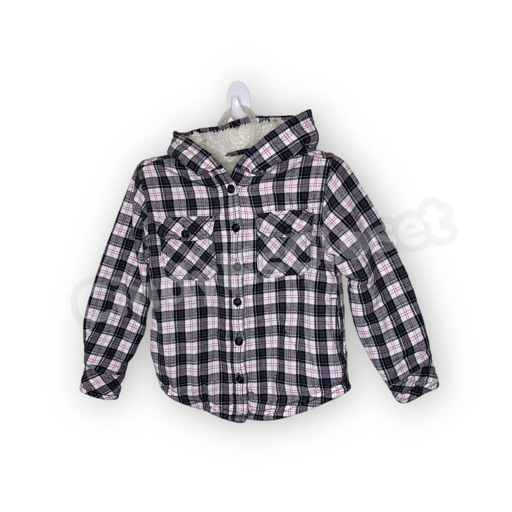 EUC Boston Traders Checkered Girl's Coat Jacket XS/CH 5/6